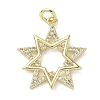 Brass Micro Pave Cubic Zirconia Pendants KK-L248-07G-02-1