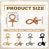 24Pcs 4 Colors 304 Stainless Steel Cup Pearl Peg Bails Pin Pendants STAS-LP0005-19-2