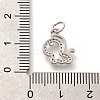 Rack Plating Brass Micro Pave Cubic Zirconia Pendants KK-H508-28P-08-3