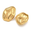 304 Stainless Steel Oval Stud Earrings for Women EJEW-U022-04G-2
