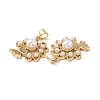 Brass Micro Pave Cubic Zirconia Pendants KK-B061-05G-3