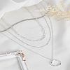 Brass 3 Layer Necklaces NJEW-LP0003-79S-3