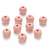 Painted Natural Wood Beads WOOD-N006-03A-08-1