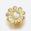Alloy Multi-Strand Rhinestone Links ALRI-H213-28G-2