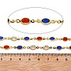 Brass Glass Oval Link Chains CHC-R001-02G-02-2