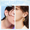 2 Pairs 2 Colors Cloud Alloy Enamel Dangle Stud Earrings for Women EJEW-TA0001-49B-7