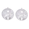 Non-Tarnish 201 Stainless Steel Filigree Pendants STAS-S118-025P-1