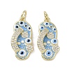 Real 18K Gold Plated Brass Micro Pave Cubic Zirconia Pendants KK-L209-073G-03-1