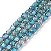 Electroplate Opaque Glass Beads GLAA-F108-10A-12-1