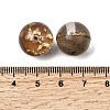 Walnut Wood with Resin Gold Foil Beads WOOD-G025-01B-2