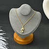 304 Stainless Steel Clear Cubic Zirconia Heart & Letter Pendant Curb Chain Necklaces for Women NJEW-FS00012-27P-6