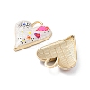 Rack Plating Alloy Enamel Pendants FIND-C050-09G-07-2