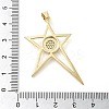 Real 18K Gold Plated Brass Clear Cubic Zirconia Pendants KK-A198-23G-04-3