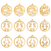 12Pcs 3 Styles 304 Stainless Steel Pendants STAS-UN0033-77-1