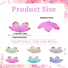 240Pcs 6 Colors Transparent Acrylic Bead Caps TACR-SC0001-44-2