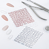 2Sheets 2 Colors Heart Pattern PVC Nail Art Stickers MRMJ-LP0002-06-1