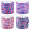 4 Rolls 4 Colors Cotton Braid Thread OCOR-TA0002-68B-2