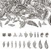 100Pcs 10 Styles Tibetan Style Alloy Pendants TIBE-TA0001-34-1