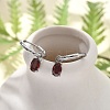 304 Stainless Steel Micro Pave Cubic Zirconia Hoop Earrings STAS-R004-07P-01-1