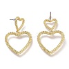 Brass Dangle Stud Earrings EJEW-P264-A04-G-2