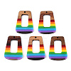 Opaque Resin & Walnut Hollow Pendants RESI-TAC0026-05T-1