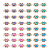 Spritewelry 48Pcs 4 Colors Alloy Crystal Rhinestone Connector Charms FIND-SW0001-26-27