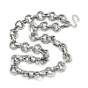 304 Stainless Steel Double Ring Link Chain Necklaces NJEW-S453-02G-A-4
