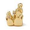 Brass Micro Pave Cubic Zirconia Pendants KK-P308-52G-1