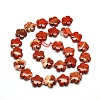 Natural Red Jasper Flower Beads Strands G-L241B-01-2