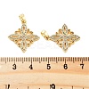 Rack Plating Brass Clear Cubic Zirconia Pendants KK-S379-06G-3