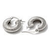 Rack Plating Brass Round Hoop Earrings for Women EJEW-K247-03P-2