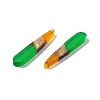 Transparent Resin & Walnut Wood Pendants RESI-M027-12E-2