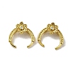 Flower Rack Plating Brass Micro Pave Cubic Zirconia Pinch Bails KK-P246-02G-1