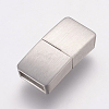 Tarnish Resistant 304 Stainless Steel Magnetic Clasps with Glue-in Ends STAS-E144-062P-1