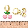 Brass & Enamel Hoop Dangle Earrings for Women EJEW-A167-20G-01-5