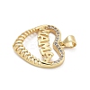 Mother's Day Brass Micro Pave Cubic Zirconia Pendants LS-KK-Q055-02B-G-2
