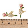 Brass Micro Pave Cubic Zirconia Pendants KK-L241-07G-3