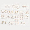 124Pcs 6 Styles Glass Imitation Pearl Beads GLAA-AR0001-65-6