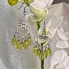 Vintage Heart with Teardrop Alloy Chandelier Earrings RJ4160-4