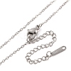 201 Stainless Steel Pendants Necklace for Women NJEW-B110-02P-3