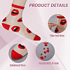5 Pairs 5 Styles Nylon Glass Silk Socks for Women AJEW-CN0004-34-5