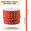 CALFOVERA 6 Rolls 6 Colors Faux Suede Cord LW-CL0001-02C-2