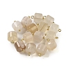 Natural Cherry Blossom Agate Column Charms with Rack Plating Brass Loops G-G110-04A-01-1