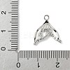 Brass Pave Light Sky Blue and Clear Cubic Zirconia Sea Animal Connector Charms LS-KK-M326-07B-P-3