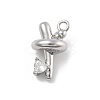 Brass Micro Pave Cubic Zirconia Pendants LS-KK-D283-21P-1