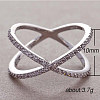 Simple Style Brass Cubic Zirconia Finger Rings FS-WG32029-03-2