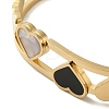 304 Stainless Steel Enamel Heart Hinged Bangles LS-BJEW-E099-03G-4