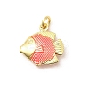 Brass Enamel Pendants KK-I378-13G-A-2