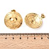 304 Stainless Steel Hammered Textured Flat Round Stud Earrings EJEW-K268-50G-5