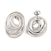 Tarnish Resistant 304 Stainless Steel Stud Earrings EJEW-G395-07P-1
